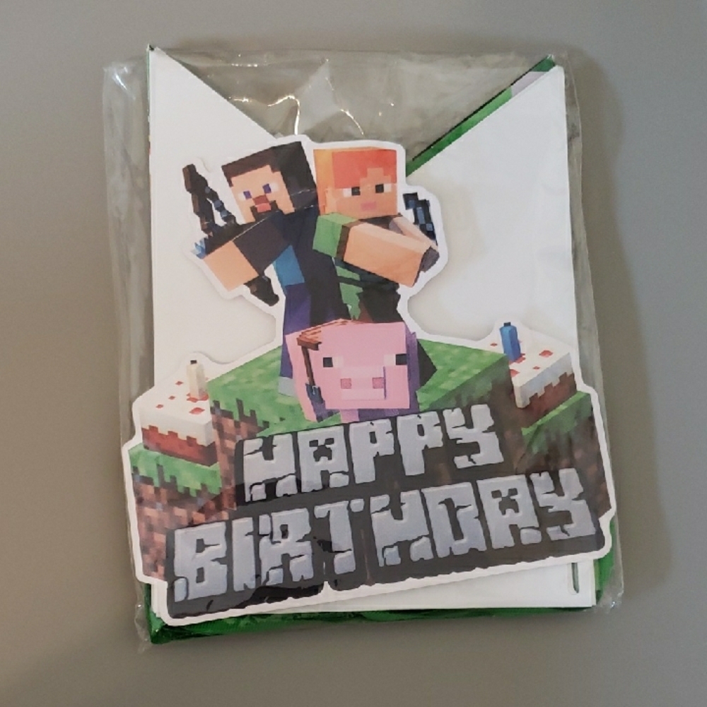 Minecraft Birthday Banner